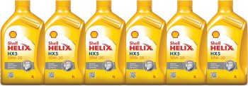 زيت محرك شيل هيليكس HX5 10W-30 - 12 عبوة × 1 لتر