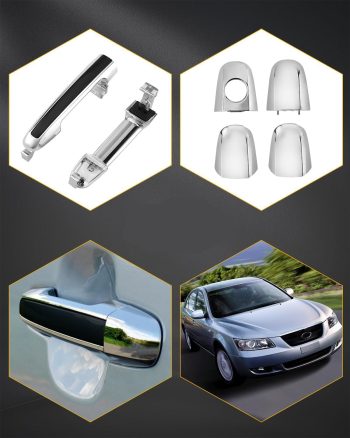 مجموعة مقابض باب خارجية 4 قطع متوافقة مع هونداي سوناتا 2005-2010